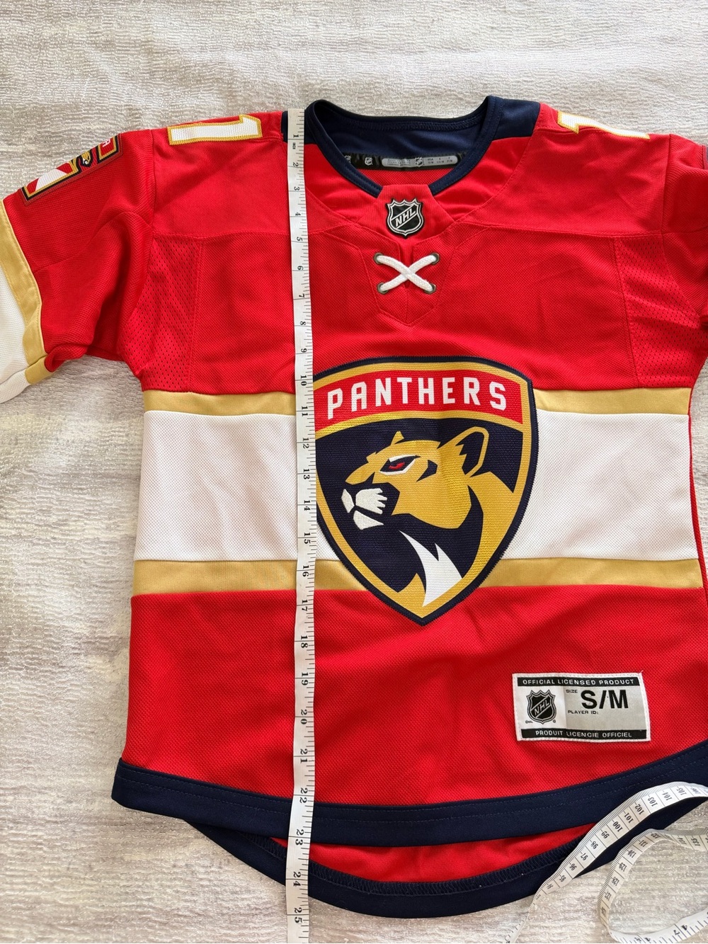 Florida Panthers Kids Red NHL Hockey Jersey Size S/M HUBERDEAU - Picture 5 of 10
